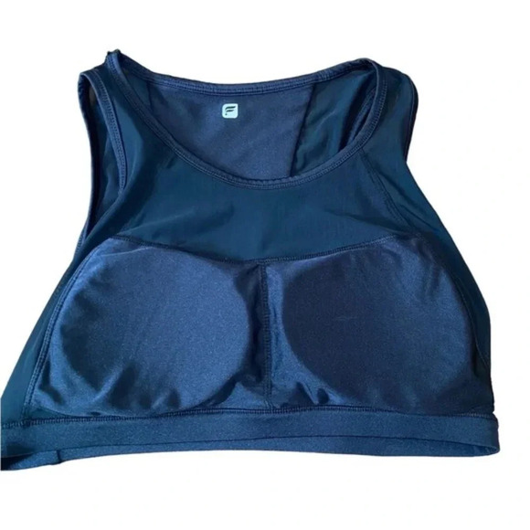 Fabletics Mesh Black Athletic Bra Large - Picture 3 of 4